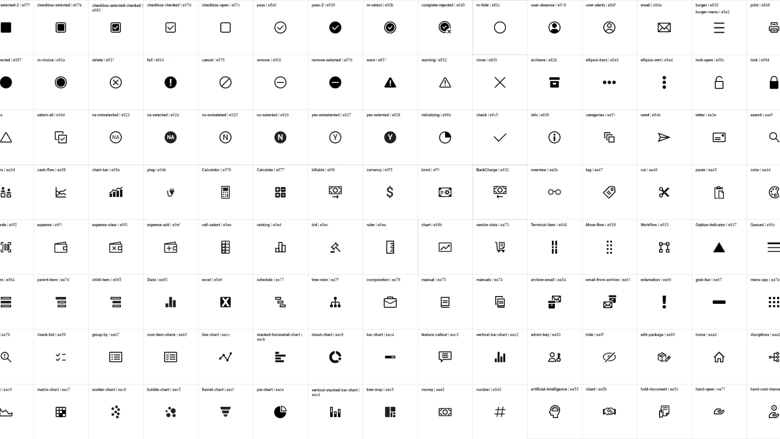 Formwork icon library