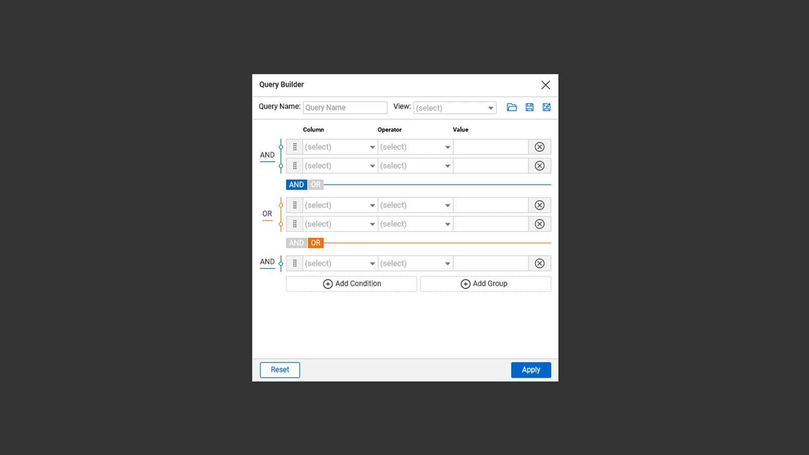Query building tool